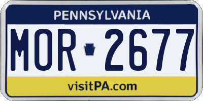 PA license plate MOR2677