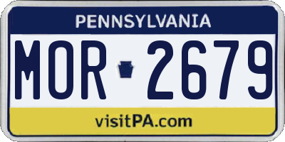 PA license plate MOR2679