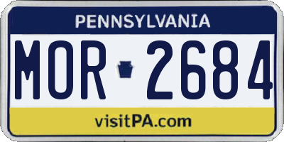 PA license plate MOR2684
