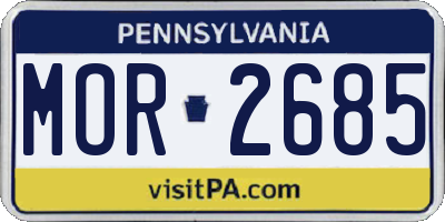 PA license plate MOR2685