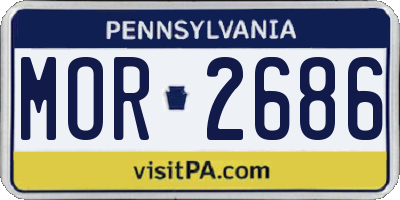 PA license plate MOR2686