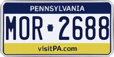 PA license plate MOR2688