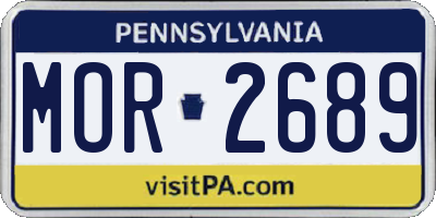 PA license plate MOR2689
