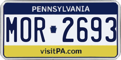 PA license plate MOR2693