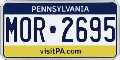 PA license plate MOR2695