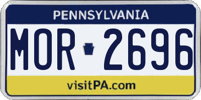 PA license plate MOR2696