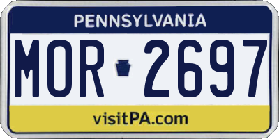 PA license plate MOR2697