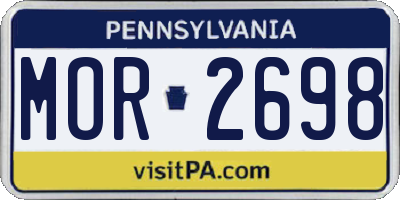 PA license plate MOR2698