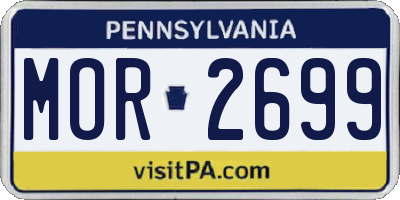 PA license plate MOR2699