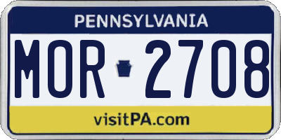 PA license plate MOR2708