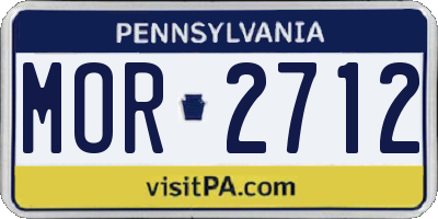 PA license plate MOR2712