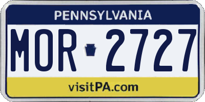 PA license plate MOR2727