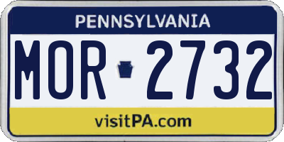 PA license plate MOR2732