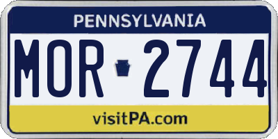 PA license plate MOR2744