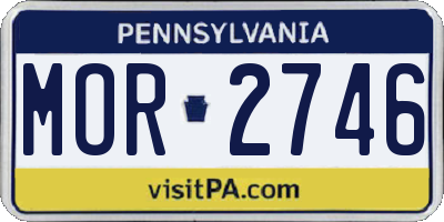 PA license plate MOR2746