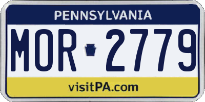 PA license plate MOR2779