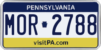 PA license plate MOR2788