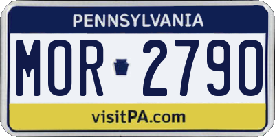 PA license plate MOR2790