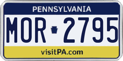 PA license plate MOR2795