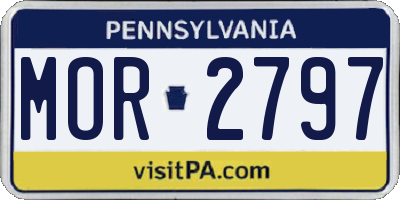 PA license plate MOR2797
