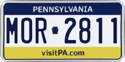 PA license plate MOR2811