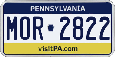 PA license plate MOR2822