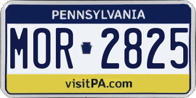 PA license plate MOR2825