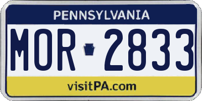 PA license plate MOR2833