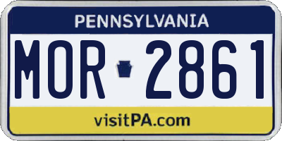PA license plate MOR2861