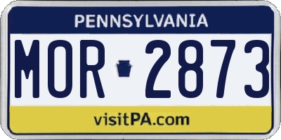 PA license plate MOR2873