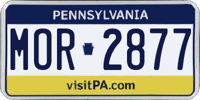 PA license plate MOR2877