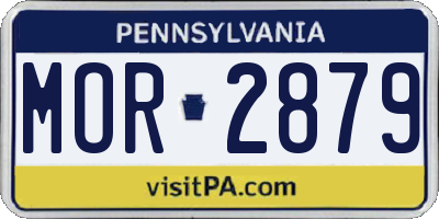 PA license plate MOR2879
