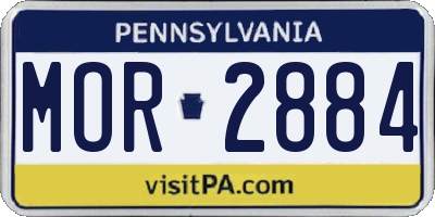 PA license plate MOR2884