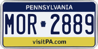 PA license plate MOR2889