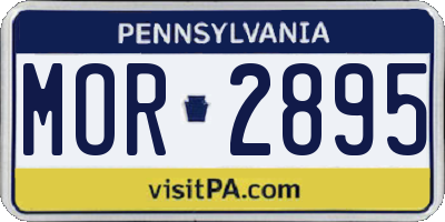PA license plate MOR2895