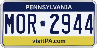 PA license plate MOR2944