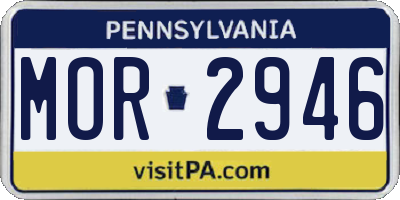 PA license plate MOR2946