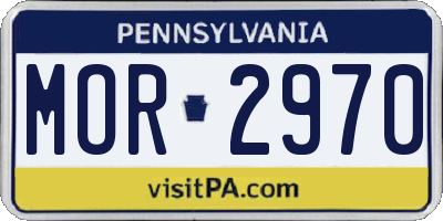 PA license plate MOR2970