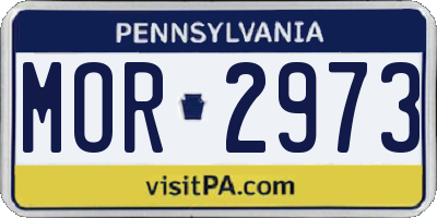 PA license plate MOR2973