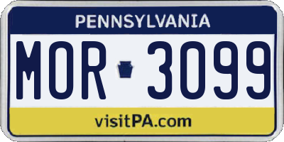 PA license plate MOR3099