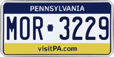 PA license plate MOR3229