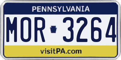 PA license plate MOR3264