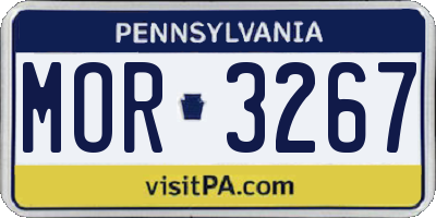 PA license plate MOR3267