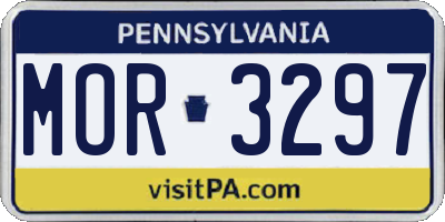 PA license plate MOR3297