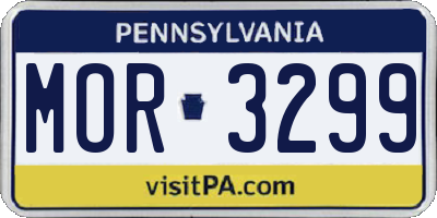 PA license plate MOR3299