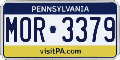 PA license plate MOR3379