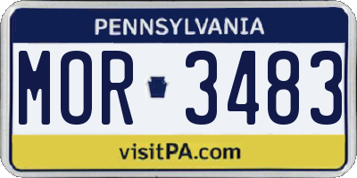 PA license plate MOR3483