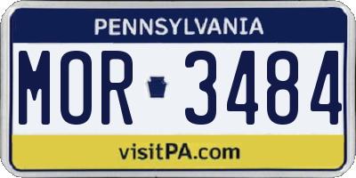 PA license plate MOR3484