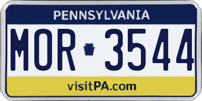 PA license plate MOR3544