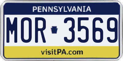 PA license plate MOR3569